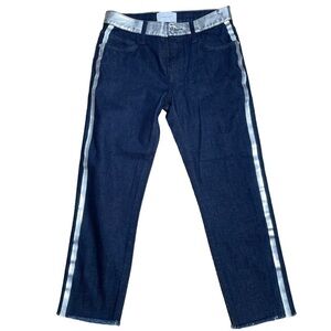 Current/Elliott cropped jeans with silver stripe NWT 25